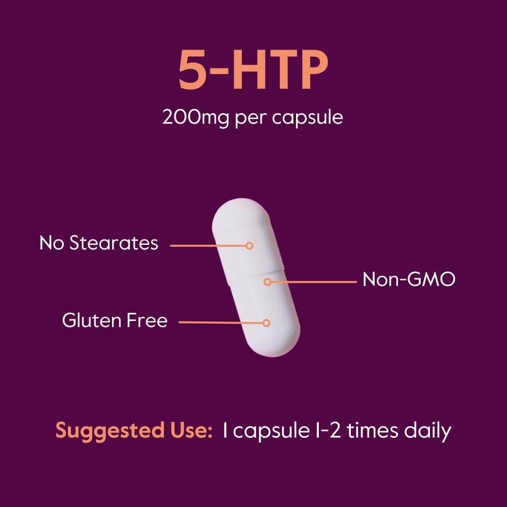 Suplemento 5-HTP 200mg BESTVITE, 120 cápsulas, sin gluten