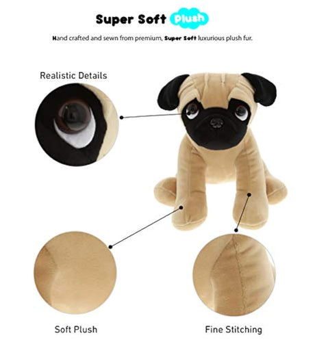 Peluche de perro para niños color marrón. Puzzled Inc