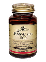 Solgar Ester-C Plus 500 mg de vitamina C (complejo de ascorbato), 50 cápsulas vegetales - suave y no ácida - Antioxidante e inmune - No OGM, vegano, sin gluten, Kosher - 50 porciones