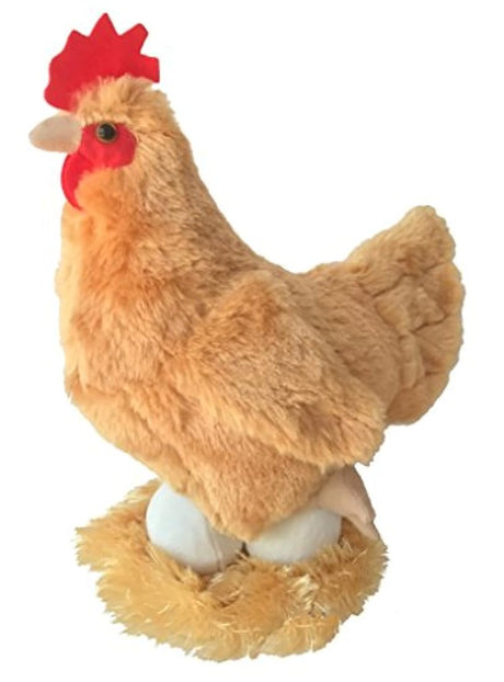 Adore - Peluche de gallina con huevos y nido, 12.0 in