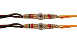Set de dos Rakhi, piedra con hilo Rudraksha-IndiaBigShop