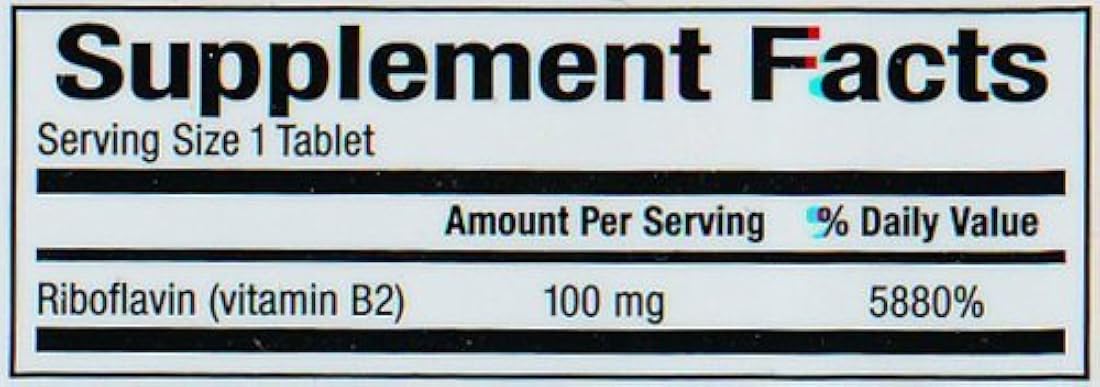 Natural Factors - Vitamina B2 Riboflavina 100mg, soporte para energía y metabolismo normal, 90 tabletas