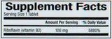 Natural Factors - Vitamina B2 Riboflavina 100mg, soporte para energía y metabolismo normal, 90 tabletas