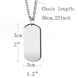 Collar con colgante de acero inoxidable para hombre