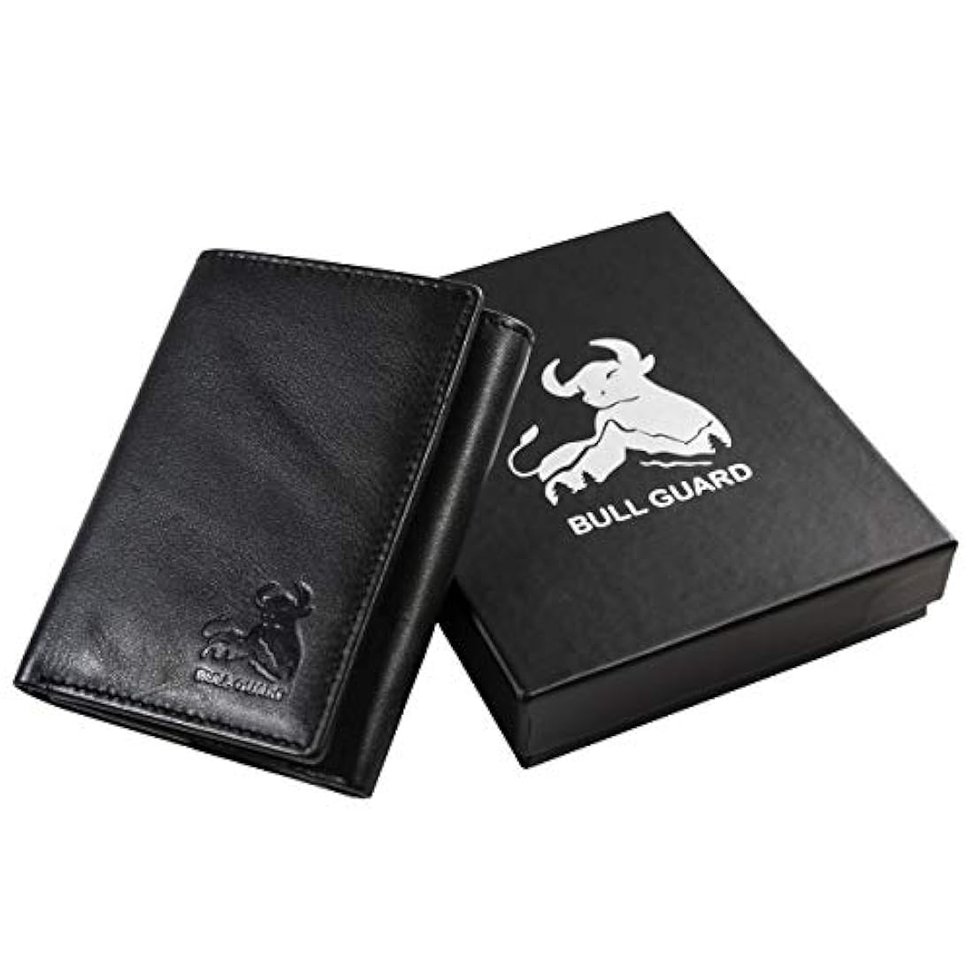 Bull Guard - billeteras de piel auténtica con tres pliegues