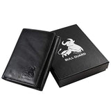 Bull Guard - billeteras de piel auténtica con tres pliegues