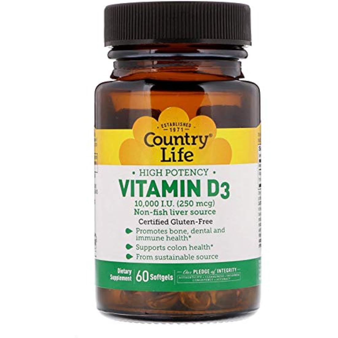 Vitamina D3 10000 IU País vida 60 Softgel