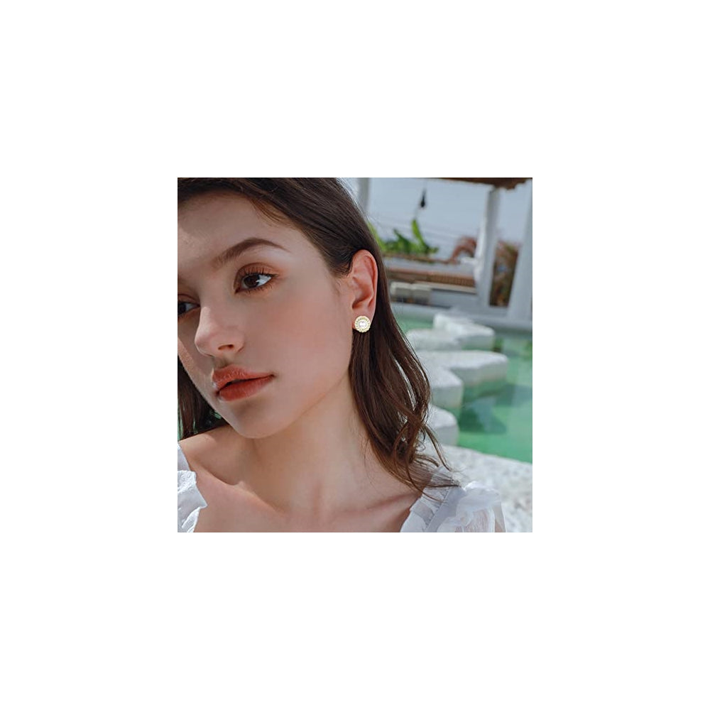 Aretes con clip hipoalergénicos no perforados para mujeres