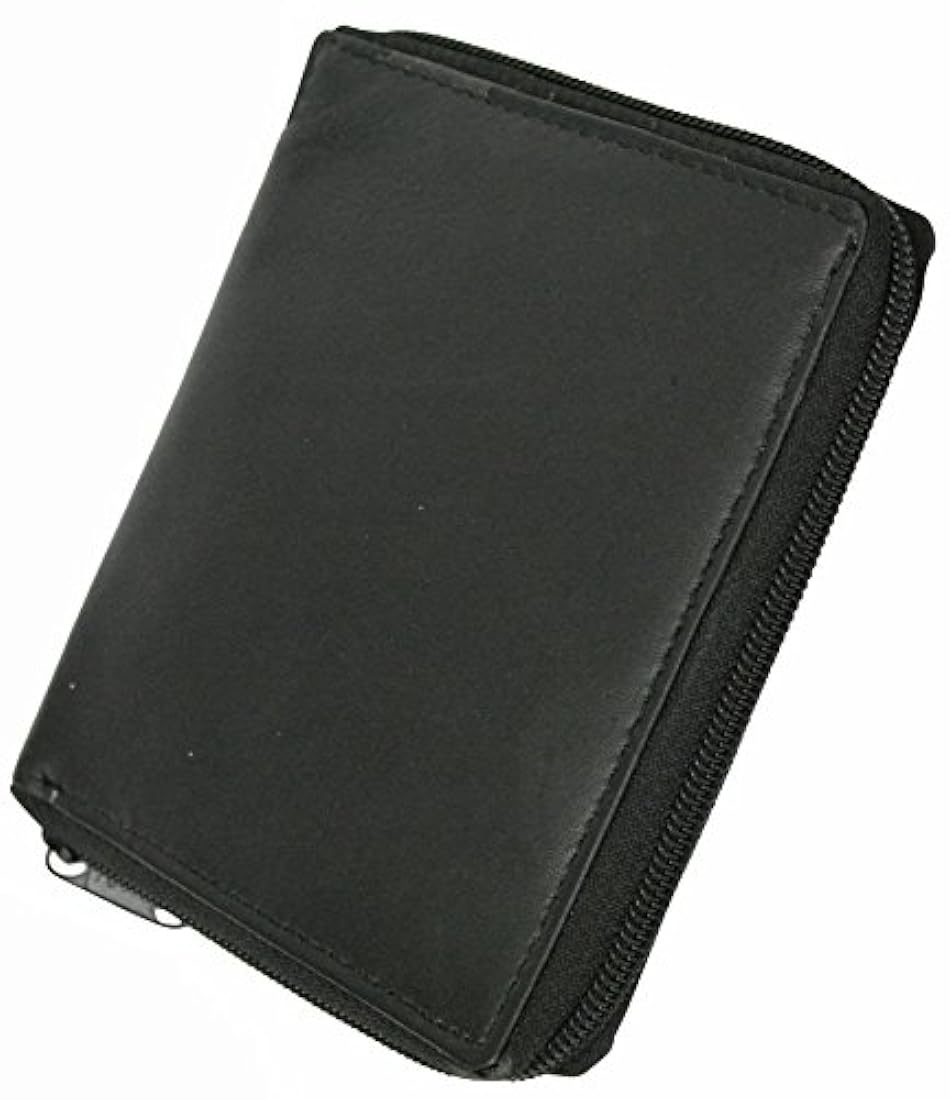 Cartera RFID bloqueo para hombrecon cierre de piel suave ID