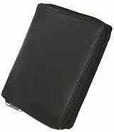Cartera RFID bloqueo para hombrecon cierre de piel suave ID