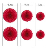 Adornos para colgar (6 unidades), color rojo