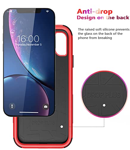 Diverbox for iPhone Xr Case [Shockproof] [Dropproof] [Dust-Proof],Heavy Duty Protection Phone Case Cover for Apple iPhone XR (Red)