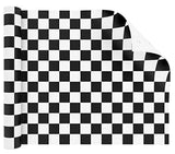 Papel autoadhesivo a cuadros en blanco/negro (12.0 x 12.0)