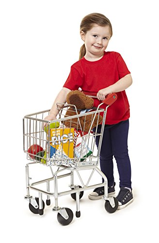 Carrito de compras con marco de metal resistente
