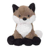 Peluche de zorro de felpa color marrón y blanco