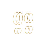 Aretes de pendientes de aro de acero inoxidable para mujer