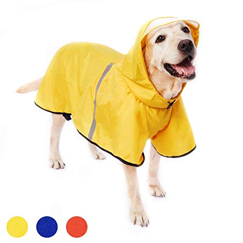 Chubasquero para perros con correa ajustable para el vientre