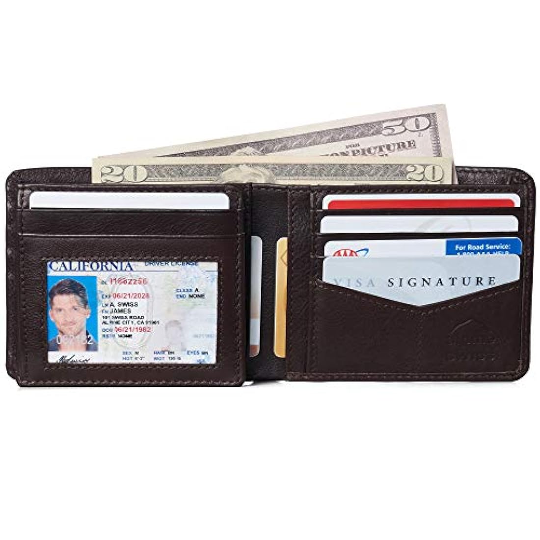 Alpine Swiss  - Cartera de identificación para hombre