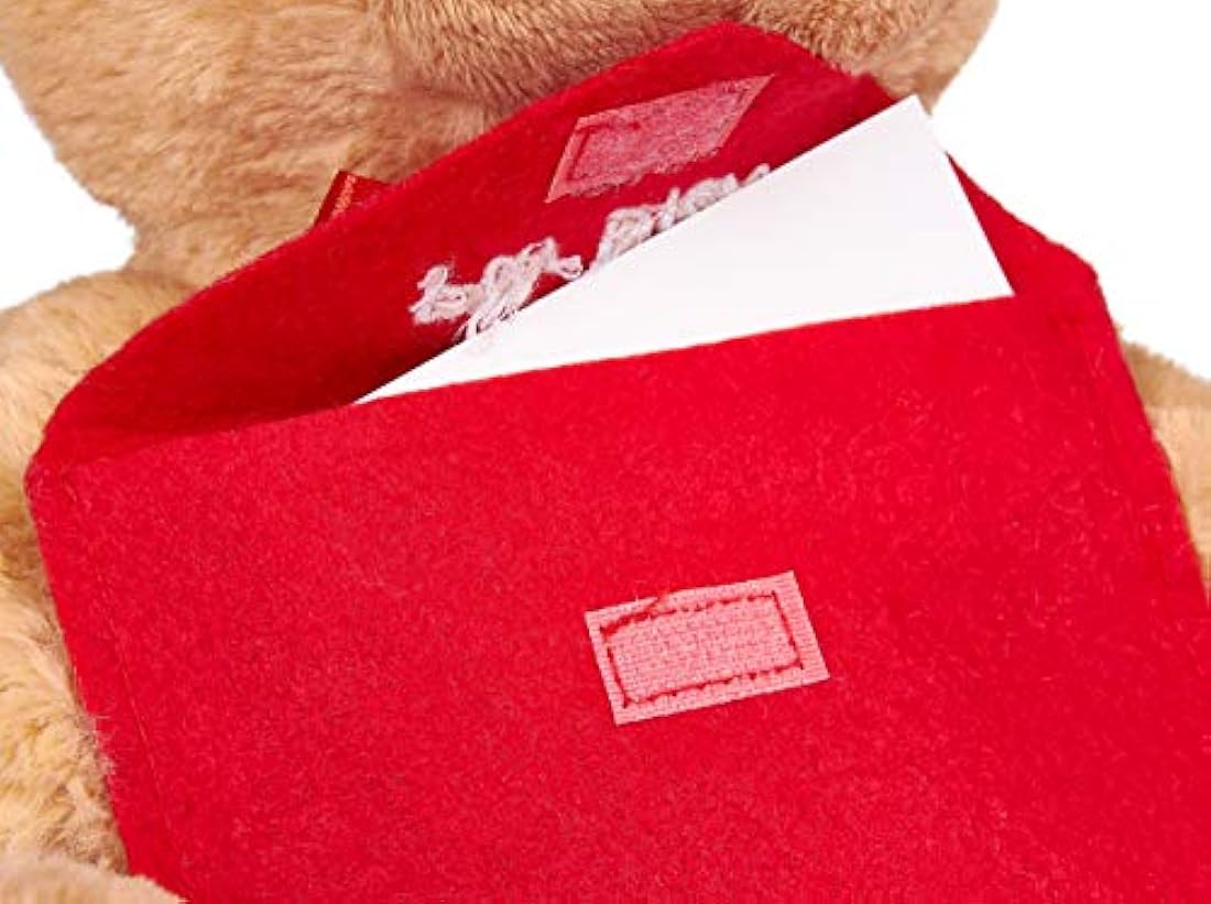Peluche diseño de Oso con sobre rojo, 9.1 in, Brubaker