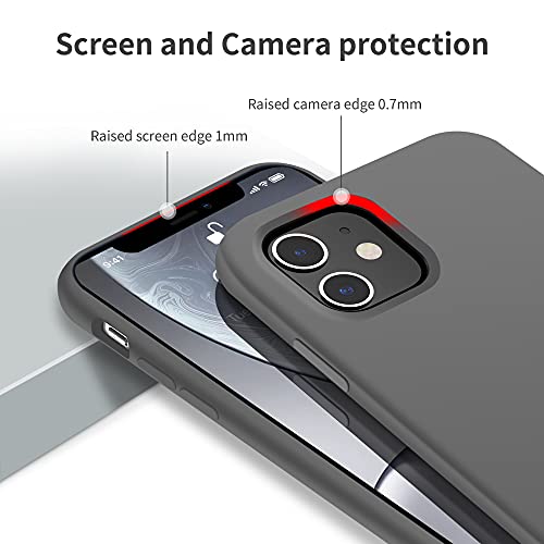 OTOFLY Funda para iPhone 11, ultra delgada, de gel de silicona líquida con protección completa antiarañazos, a prueba de golpes, compatible con iPhone 11 (gris espacial)