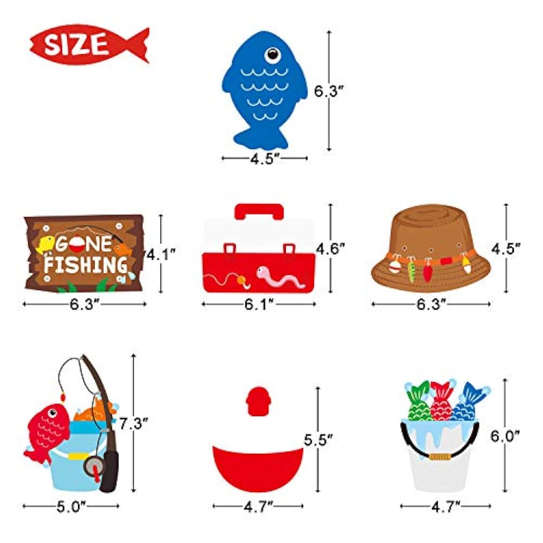 colgante remolino decoraciones kit pequeño pescador