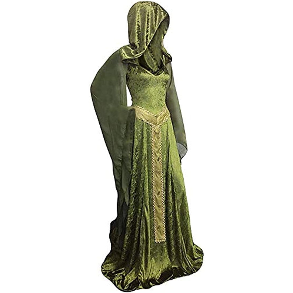 Disfraces - Vestido largo con capucha para mujer