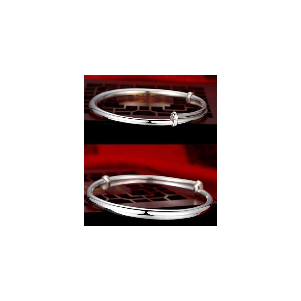 Pulseras y tobilleras de plata de ley sólida para mujer
