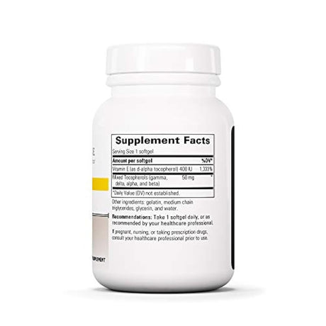 Vitamina E, 400 Iu, 60 cápsulas blandas 60,1