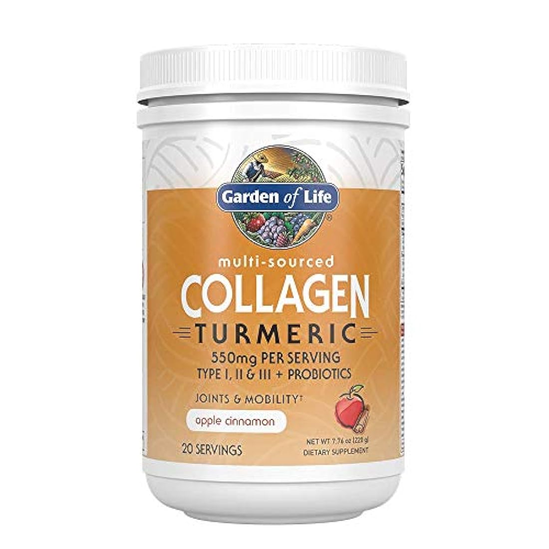 Garden of Life Cúrcuma de colágeno multifunción canela manz