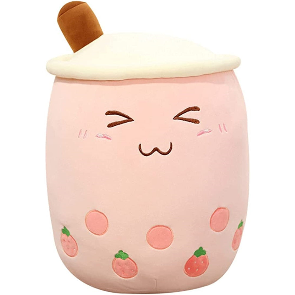 Peluche de personaje de caricaturas rosada forma taza