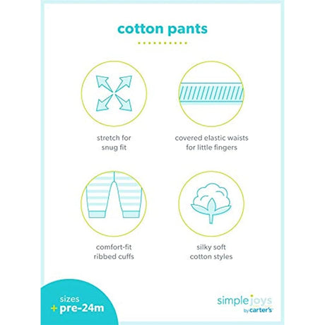 Pantalones para bebés paquete de 4    3-6 meses