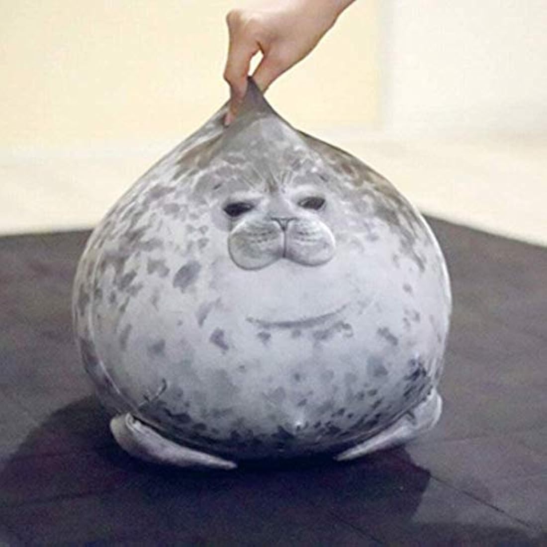 Peluche de foca color gris - 60 cm de largo