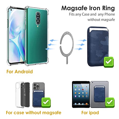 Magsafe - Cartera de piel compatible con iPhone 12/13 Mini/Pro/Max, tarjetero RFID con imán MagSafe, azul (Camouflage Blue)