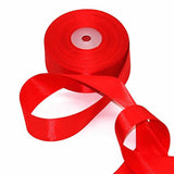 M-W 1 – 1/2 de ancho rojo cinta de satén 50 yards sólida