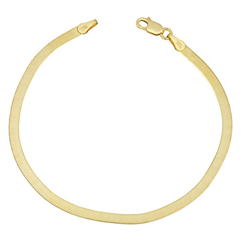 Pulsera de espiga de oro amarillo de 10 k