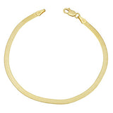 Pulsera de espiga de oro amarillo de 10 k