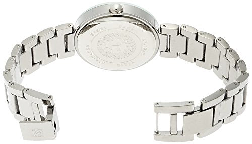 Reloj de pulsera plateado con esfera de diamantes para mujer