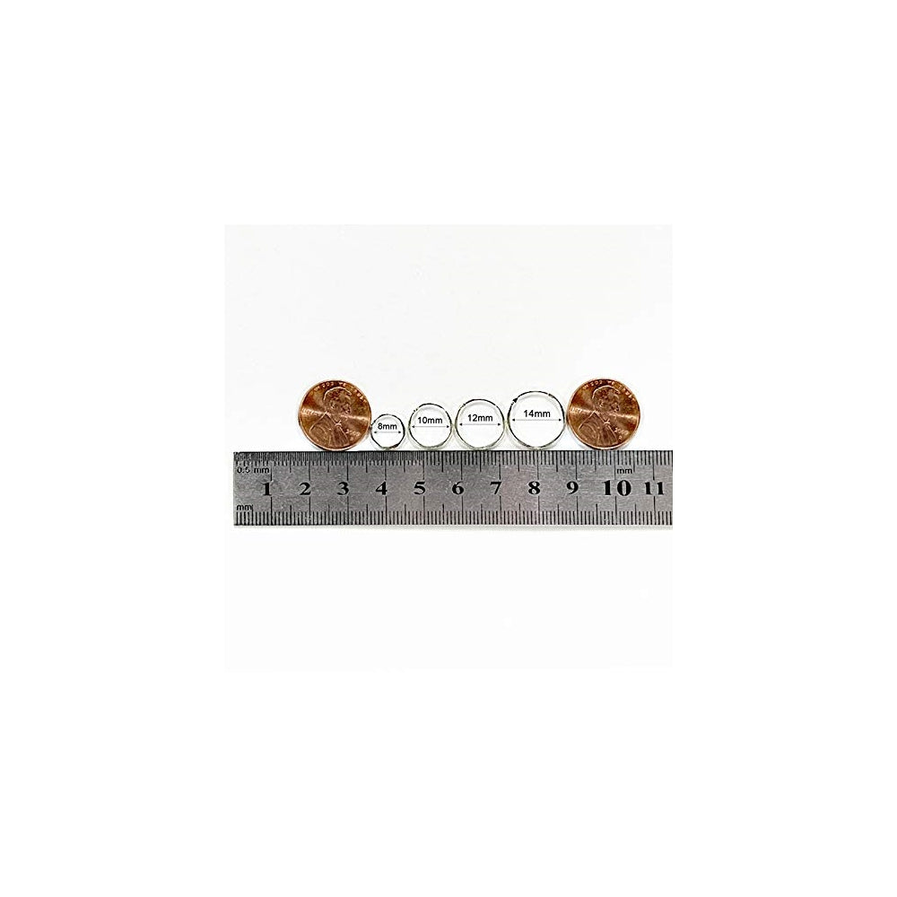 Aretes de aro de plata  para mujeres 3 pares de aretes