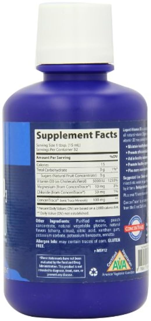 Trace Minerals Liquid Vitamina D3, 16 onzas