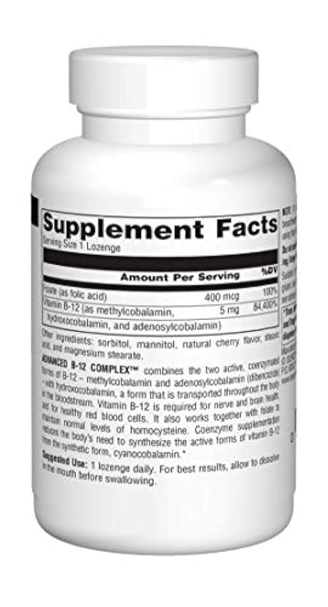 Source Naturals Advanced B-12 Complejo, SN1481, 60, 1
