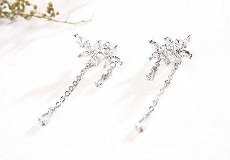 aretes de plata esterlina 925 con diseño de hojas