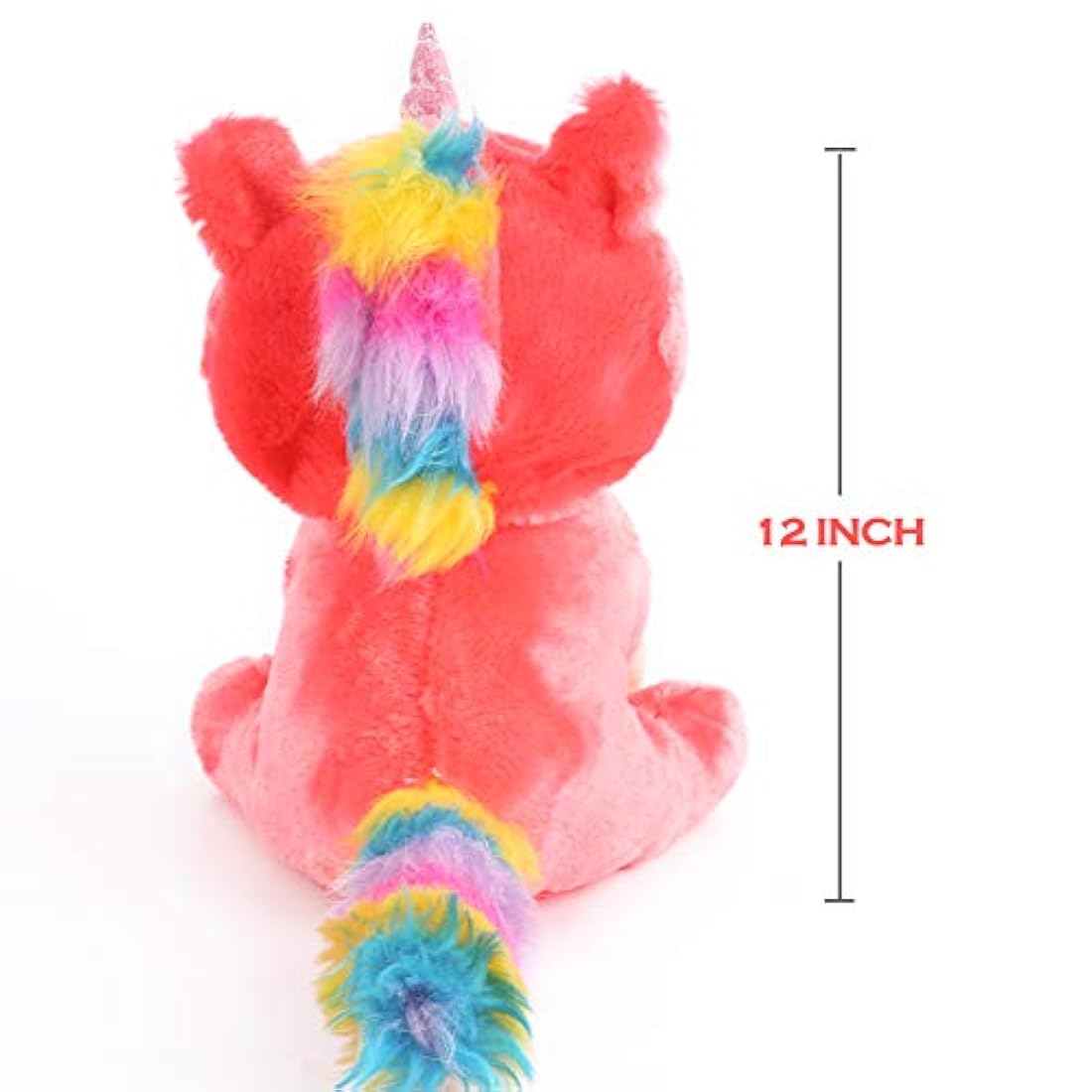 peluche con disfraz de unicornio rosa caliente 12.0 in