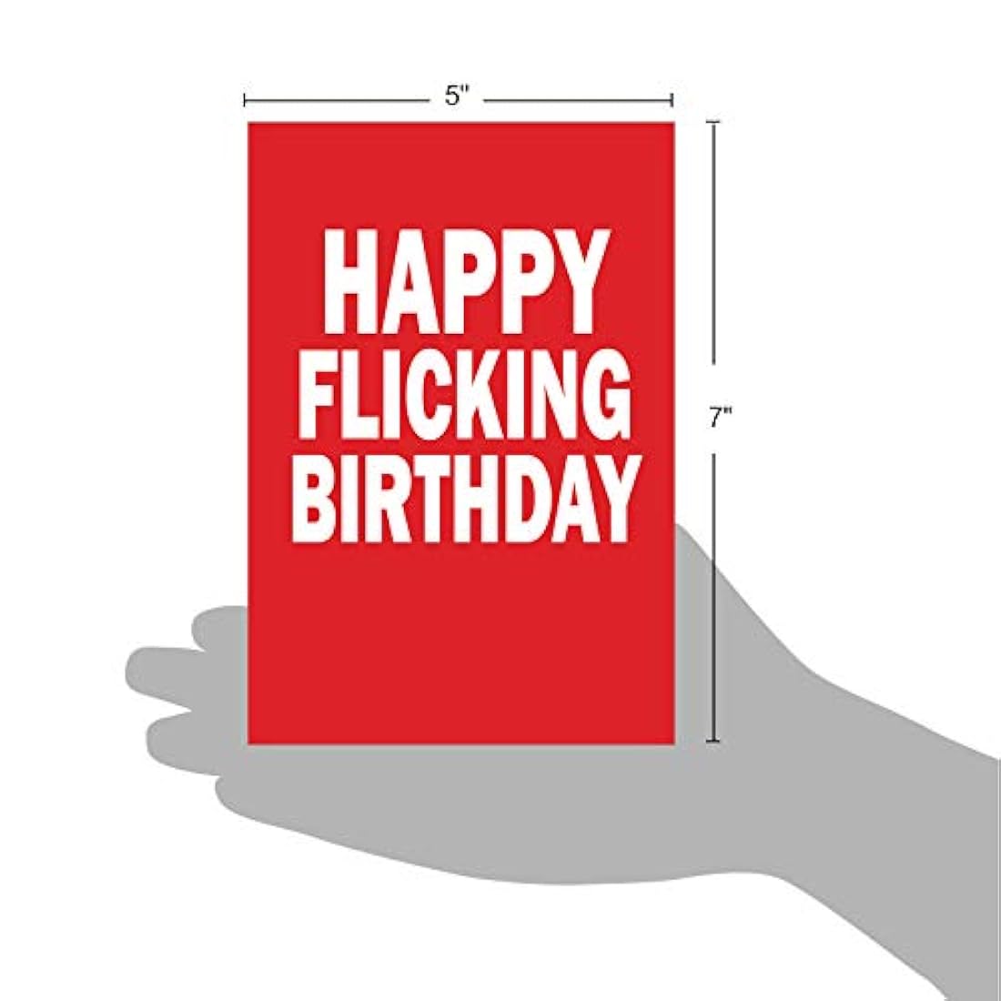 NobleWorks Flicking Wishes - Tarjeta de felicitación de cumpleaños con sobre (4.63 x 6.75 pulgadas), mensaje mal escrito C3337BDG