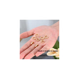 Aretes de aro con circonita brillante trenzada