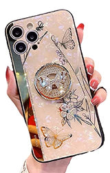 Aulzaju Funda de teléfono con purpurina para mujer