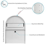 Buzón de correo con bloqueo para pared SERENELIFE SLMAB15
