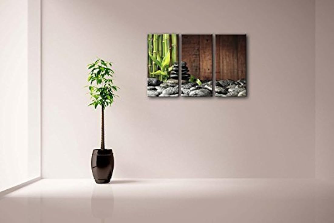Cuadro de 3 paneles para pared con diseño de balneario