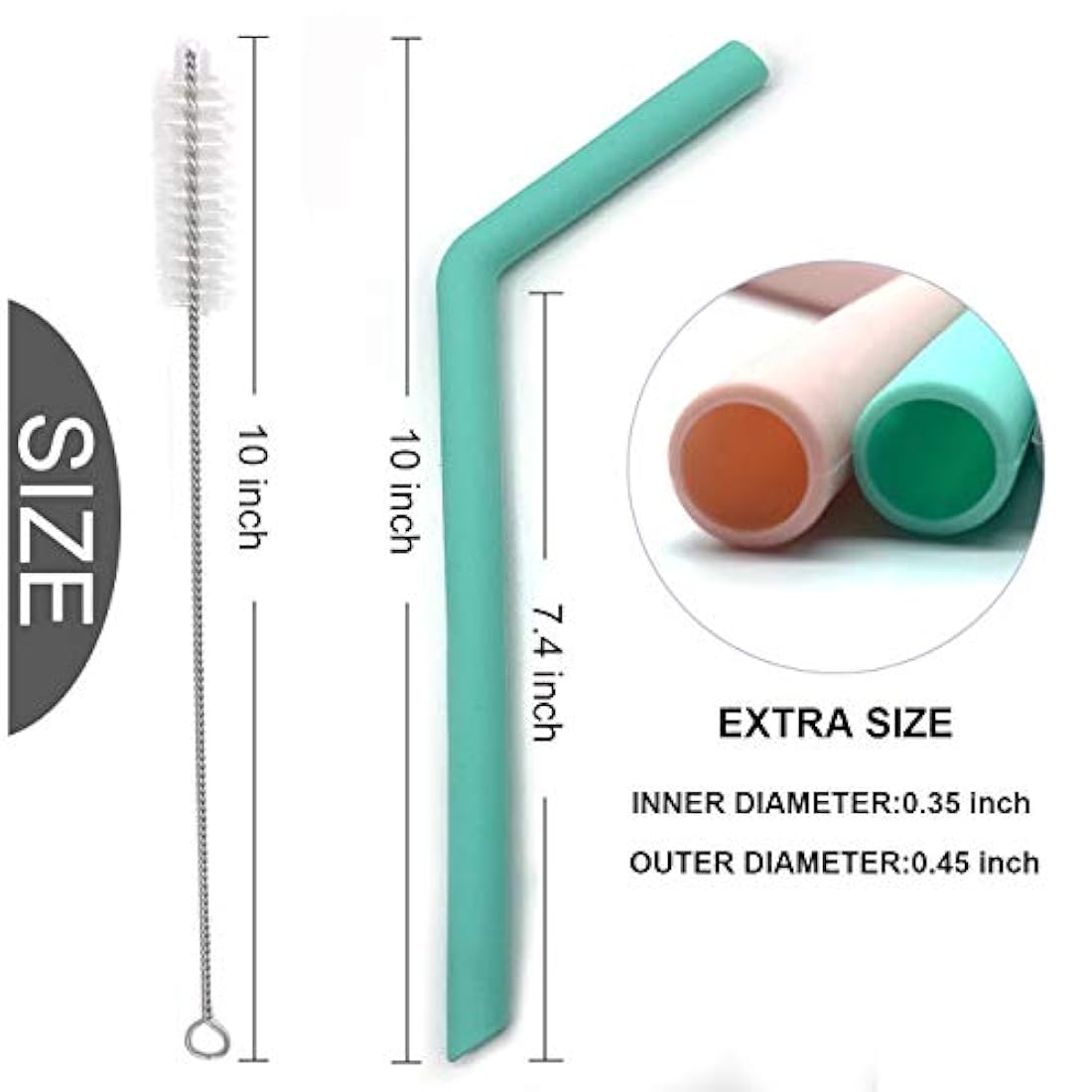 Juego de 12 pajitas de silicona para vasos de 30 oz y 20 oz