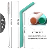 Juego de 12 pajitas de silicona para vasos de 30 oz y 20 oz