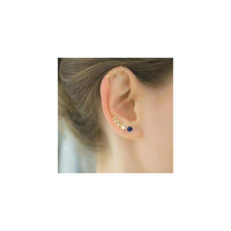 Aretes tipo escaladores de las fases de la luna para mujer